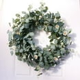 thumbnail image 2 of Eucalyptus Wreaths, Front Door 22" Large Green Leaves Wreath for Spring Summer All Seasons, Outdoor Greenery Floral Wreath Wall, 2 of 6