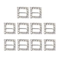 thumbnail image 2 of Rongfmy 10 Square Crystal Buckle Embellishment Wedding Invitation Ribbon Slider 14mm, 2 of 9