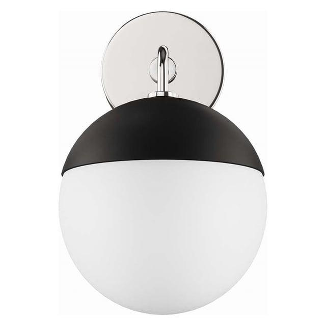 Modway Stellar 1-Light Wall Sconce Contemporary Matte Black Frosted Glass