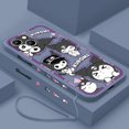 thumbnail image 3 of Kuromi-funda de teléfono con dibujo de melodía para iPhone, carcasa líquida con cuerda izquierda para iPhone 15, 14, 13, 12, 11 Pro Max, 8, 7 Plus, XR, XS, X, 3 of 5