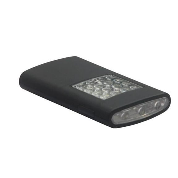 3 LED Flashlight with 16 LED Light Panel, Black