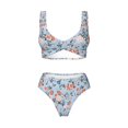 thumbnail image 4 of Daiia Rose Flowers Women's Bikini Set Two Piece Swimsuit High Waisted Bikini Adjustable Straps Bikini Perfect for Beach, Pool, and Summer Vacation-X-Large, 4 of 9