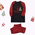 thumbnail image 2 of Odeerbi Christmas Pajamas for Family Plaid Holiday Long Sleeve Family Christmas Pajamas Matching Sets Dad Fashion Plaid Print Blouse Tops Pants Sleepwear Xmas Family Matching PJs Set Red, 2 of 6