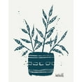 thumbnail image 2 of Tavoletti, Anne 26x32 White Modern Wood Framed Museum Art Print Titled - Monochrome Blue Botanical Sketches IX, 2 of 4