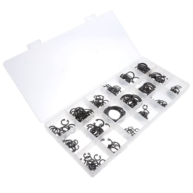 Minkissy 1Set Durable Carbon Steel Shaft Snap Ring Retaining Clip for Fixing with Smooth Surface