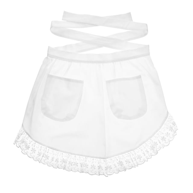 Apron White Maid French Half Costume Waist Women Waitress Bobs Burgers