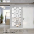 thumbnail image 4 of 12 piezas de pegatinas de espejo de pared, espejos de pared, pegatinas de pared hexagonales acrílicas para decoración del hogar, dormitorio, sala de estar, 46*40*23mm, 4 of 5