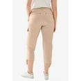 thumbnail image 2 of Ellos Women's Plus Size Stretch Cargo Capris Front and Side Pockets Casual Cropped Pants, 2 of 5