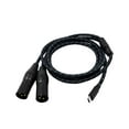 thumbnail image 1 of Cable de audio tipo C a doble XLR macho de 3 pines, resistente, portátil, ligero, de nailon trenzado para conectar teléfonos móviles y portátiles., 1 of 9