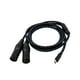 thumbnail image 1 of Cable de audio tipo C a doble XLR macho de 3 pines, resistente, portátil, ligero, de nailon trenzado para conectar teléfonos móviles y portátiles., 1 of 9