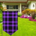 thumbnail image 3 of Wukai Purple Buffalo Plaid Print Garden Flag 12.5x18 Inch Double Sided Sun-resistant Rain-resistant, Wrinkle-resistant Colorfast(Only Flag), 3 of 7