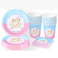 thumbnail image 2 of 16pc Gender Reveal Party Tableware Set - Vibrant Blue & Pink Plates  Cups  Napkins - Unisex Shower Decorations for Exciting Moments - Complete Table Setting, 2 of 5