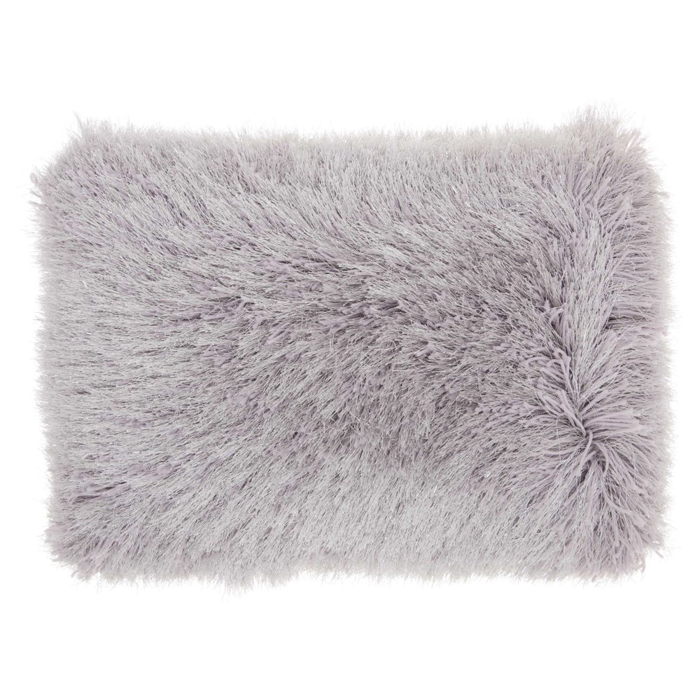 Nourison Yarn Shimmer Shag Decorative Throw Pillow, 14" x 20", Light