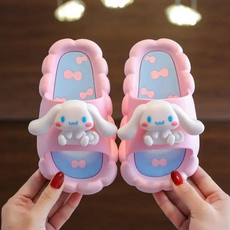 

GQ Sanrios Cinnamoroll HelloKittys Anime Figure Cartoon Summer Indoor Sandals Shower Room Non-slip Shoe Cute Adult Children Slipper