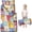 Multicolor Cat Head White Pattern, variant on Multicolor Cat and Flower White Pattern Teens Toddler Nap Mat with Pillow, Sleeping Mat Bag for Preschool Daycare 59"x22"