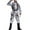 Silver@GC@, variant on CONZONE Carnival Unisex Boys Girls Astronaut Dress Up Shiny Graphic Jumpsuit Funny Party Stage Performance Outfits