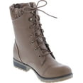 thumbnail image 7 of Refresh Womens Wynne-06 Combat Flat Style Lace Up Back Zipper Mid-Calf Bootie, 7 of 7