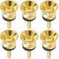 thumbnail image 6 of 6 Sets Guitar Strap Button Screws Acoustic Strap Pin Metal Gold Alloy Folk Instrument Shim End Pins Tail Nails Locking Findings Accessories Kits for DIY, 6 of 9