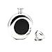 thumbnail image 3 of iSavage Flacon Rond Classique 5oz et Miroir en Cuir Noir Fini avec Entonnoir Acier Inoxydable 18/8-YM117, 3 of 4