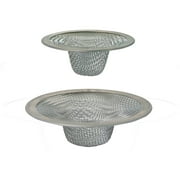 Peerless stainless stell mesh strainer, 2pc. Fits most bathroom sinks and tub drains.