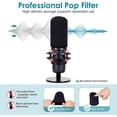 thumbnail image 4 of SUNMON Quadcast Mount Adapter with Microphone Cover Foam, Pop Filter Windscreen Compatible with HyperX QuadCast Microphone, Replacement Quad cast Adapter for Boom Arm, 4 of 7