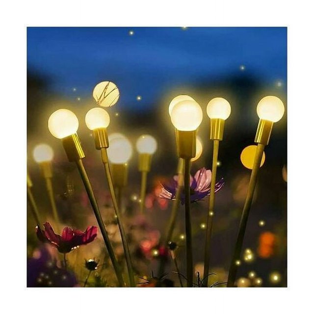 Luces solares para jardín, impermeables, con 6 luces LED de brillo para exteriores, caminos, patios y paisajes