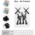 thumbnail image 2 of PPHAOSHO Mutual Support Kaws Poster frameless Painting Canvas Wall Posters Art Picture Print Modern Home Decor 20x30inch, 2 of 5