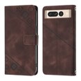 thumbnail image 2 of Compatible with Google Pixel 7 Pro Classic Embossed PU Leather Case with Card Holder Shockproof Cover, 2 of 5