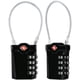 thumbnail image 1 of [Juego de 2] Candado con código de 4 dígitos, candado combinado para maleta con cable de 14 cm, candados para equipaje para maleta, bolso, etc. (negro), 1 of 5