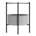 thumbnail image 3 of ViscoLogic Chiesel Mid - Century Round Side, End Table, Sofa Side Table With Storage Basket For Living Room, Bedroom & Lobby (White), 3 of 4
