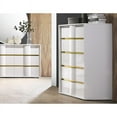 thumbnail image 2 of Best Master Havana 5-Drawer Poplar Wood Bedroom Chest in White/Gold Trim, 2 of 4
