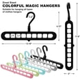 thumbnail image 3 of GIXUSIL Closet Organizers and Storage,5 Pack Hangers for Closet Organizer,Dorm Room Essentials for Closet Storage, Organization, Space Saving Hanger with 9-Holes for Wardrobe Heavy Clothes, 3 of 7