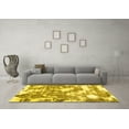 thumbnail image 3 of Ahgly Company Machine Washable Indoor Rectangle Abstract Yellow Modern Area Rugs, 8' x 10', 3 of 4