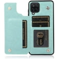 thumbnail image 4 of Phone Case for Samsung Galaxy A42 5G with Tempered Glass Screen Protector Card Holder Wallet Cover Stand Flip Leather Cell Accessories Glaxay A 42 G5 Gaxaly 42A S42 4G 2021 Cases Women Girl Green, 4 of 14