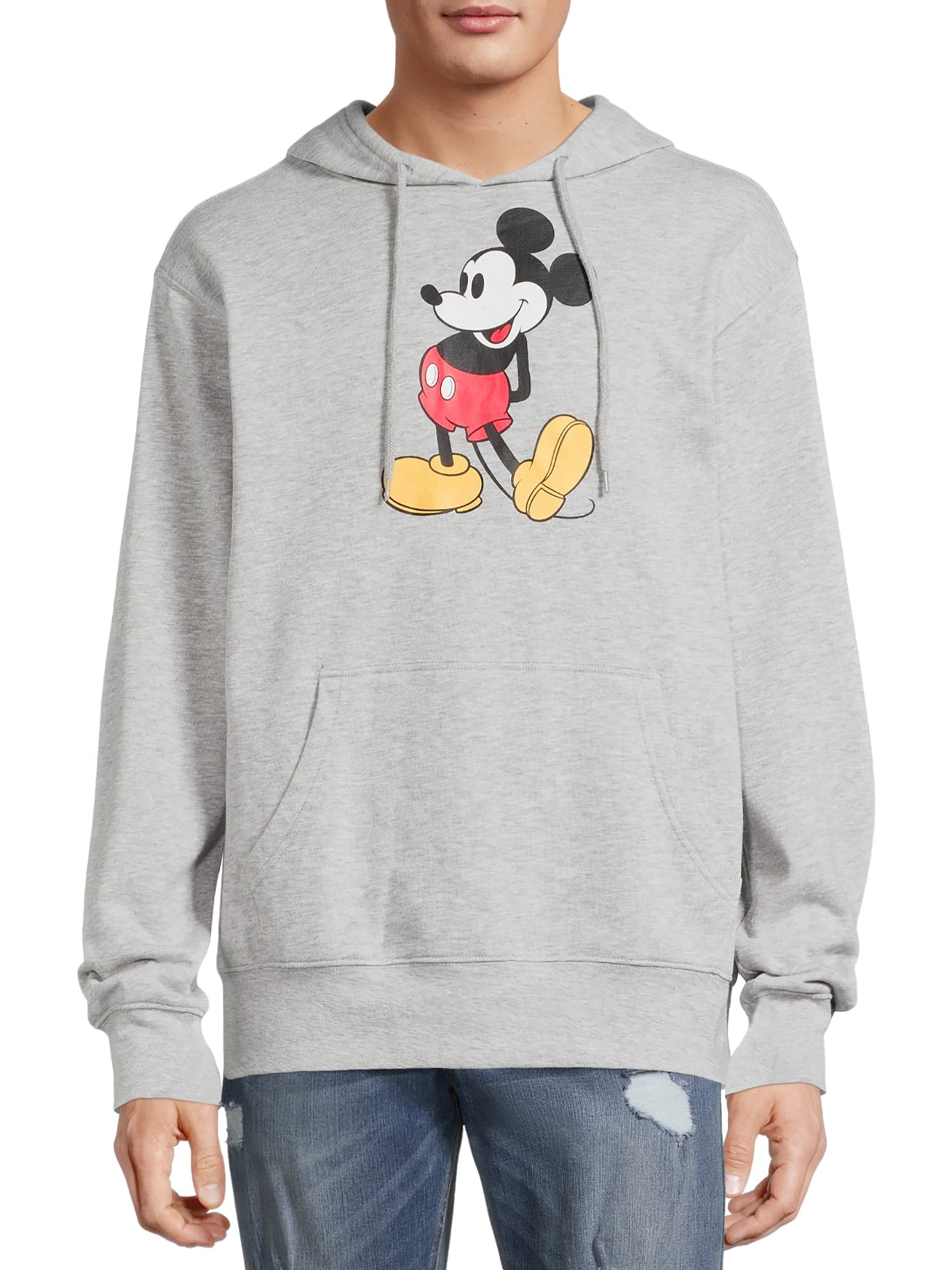 Mickey Mouse Officially Licensed Goofy Baseball Hoodie Heather Grey - Black 