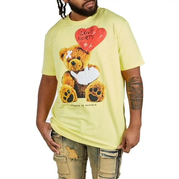 Streetz Iz Watchin Men Love Hurts T-Shirt (Yellow)