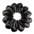 thumbnail image 1 of Juego de fundas para cabeza de hierro y golf Ormromra de cuero sintético grueso 12 Uds negro, 1 of 4