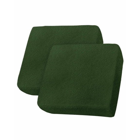 Solid Dark Green Couch Cushion Covers Stretch, Washable Sofa Seat Covers Individual Seat Cushion Sofa Slipcovers Retro Minimalism Abstract Denim Texture Couch Cover Furniture Protector S-2PCS