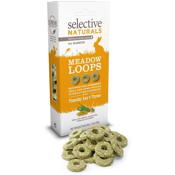 Selective Naturals Meadow Loops Timothy Hay & Thyme For Rabbits 2.8-Ounce