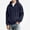 Navy, variant on HAOTAGS Kids Hooded Sweatshirt (4-15) Long Sleeve Hoodie With Pocket Warm Zipper Jacket Navy Size 8