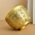 thumbnail image 3 of Creative Brass Feng Shui Bowl Wealth Rice Cylinder Luck Office for Bedroom Study Home 6.2cmx4cm, 3 of 9