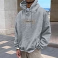 thumbnail image 3 of MHFRRA Sudadera con Capucha para Hombre, de Manga Larga, Cómoda E Informal, con Cordón Ajustable para Actividades Al Aire Libre Gris claro, 3 of 6