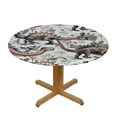 thumbnail image 3 of Orinice Dinosaur Round Table Cover Stain Resistant Washable Indoor Outdoor Tablecloth Kitchen Dining Wedding Parties Table Cloth 100% Polyester Fiber 31-35, 3 of 8