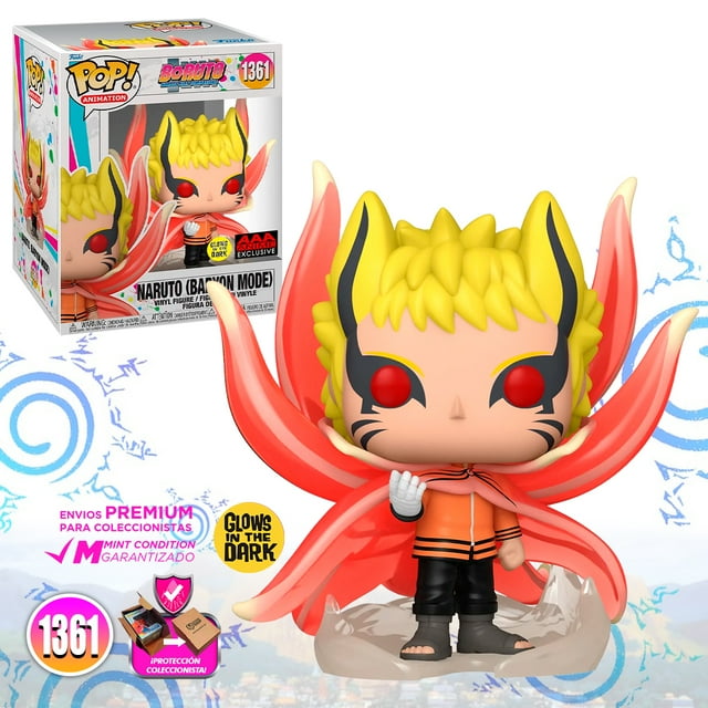 Funko Pop Naruto Modo Barion #1361 Glow AAA Exclusivo 6 Pulgadas Original Funko Anime Manga Boruto Naruto Next Generations