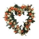 thumbnail image 1 of Guirnalda de corazón para colgar en pared, guirnalda de bienvenida de 14 "para sa de estar, jardín, r, boda, decoración al naranja Sunnimix Corona de la puerta de entrada, 1 of 8
