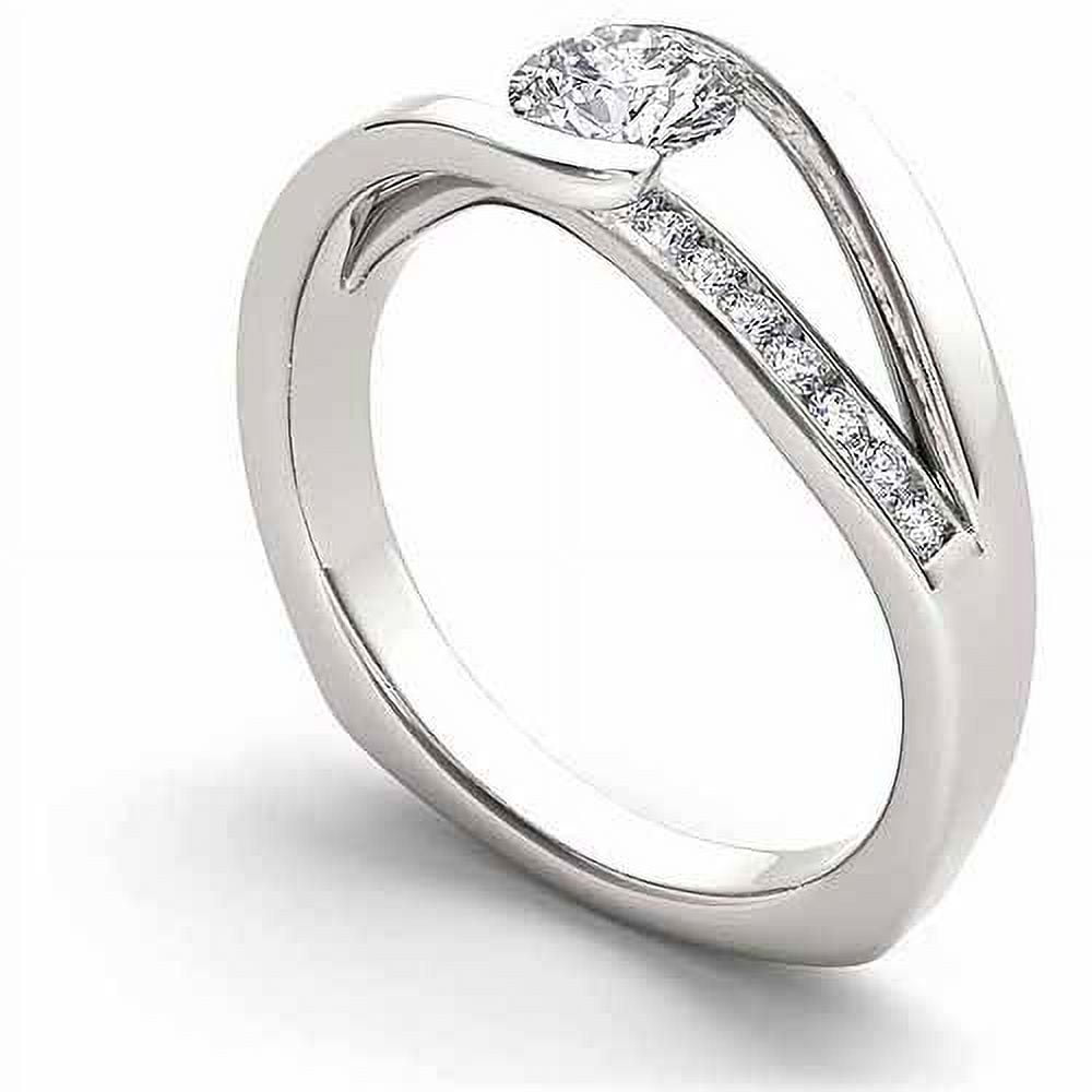3/4 Carat T.W. Diamond Solitaire 14kt White Gold Engagement Ring