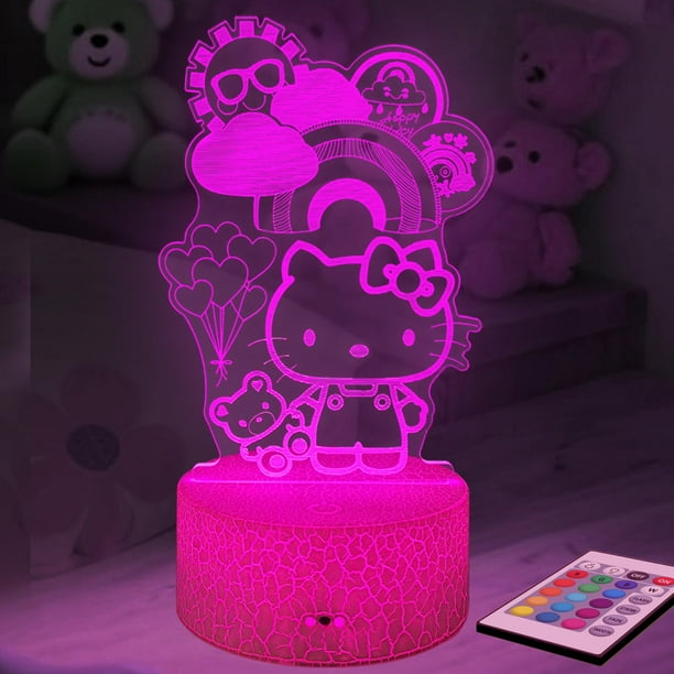 Lámpara de noche COBIKU Kitty con control remoto de 16 colores