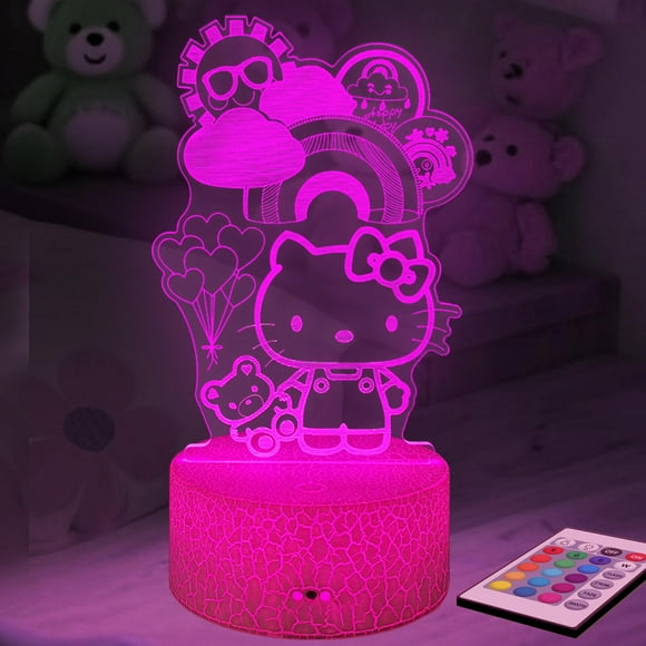 Lámpara de noche COBIKU Kitty con control remoto de 16 colores