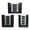 Black, variant on 3-Piece Food Container Lid Organizer Set for Rubbermaid Brilliance Lids and Kitchen Cabinets, White