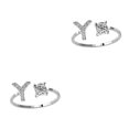 thumbnail image 1 of Anillo abierto con letras mayúsculas Minnieouse para mujer Letra Y 2piezas, 1 of 6